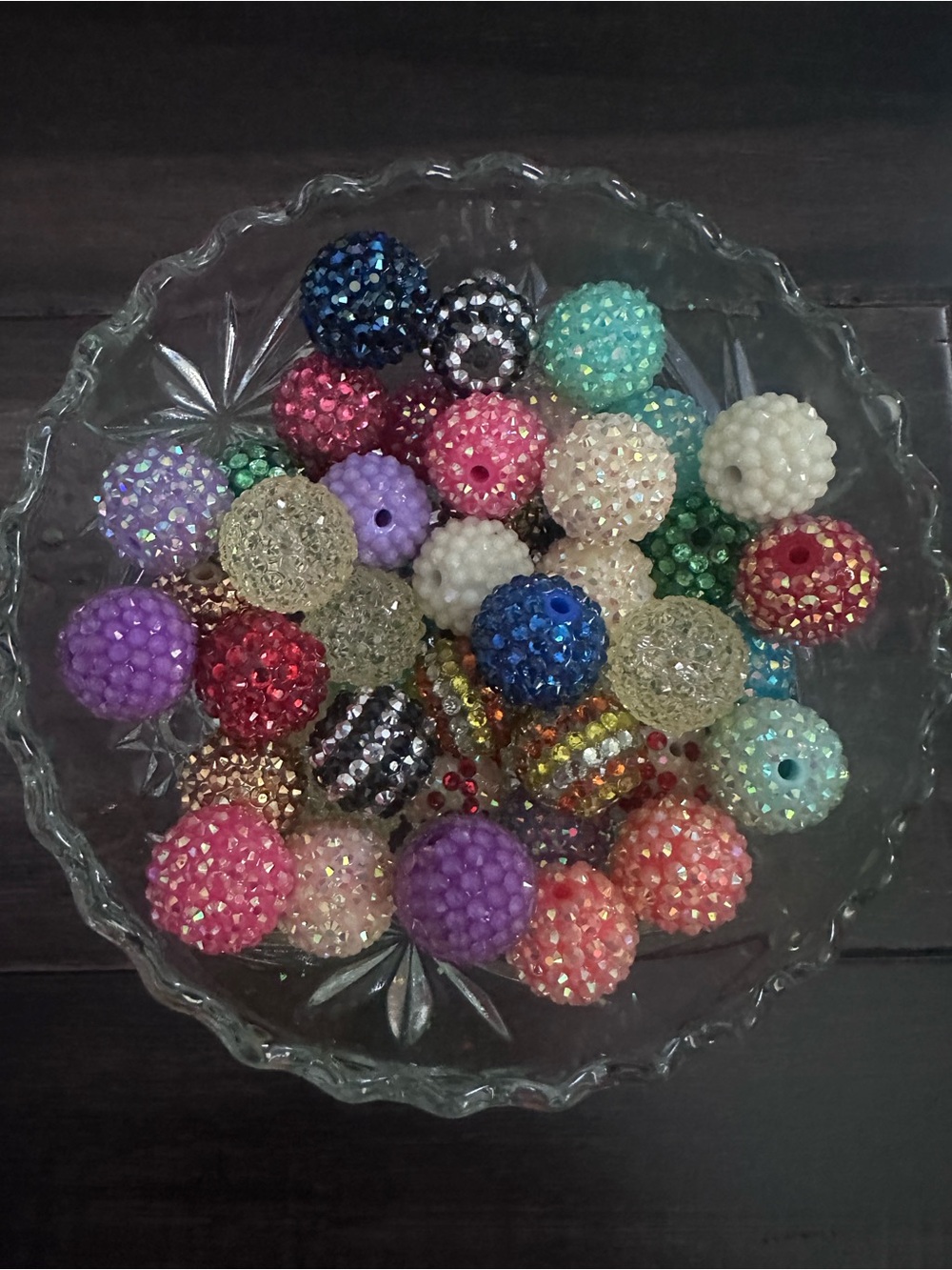 NEW- 50 piece assorted bubblegum beads. (Acrylic)